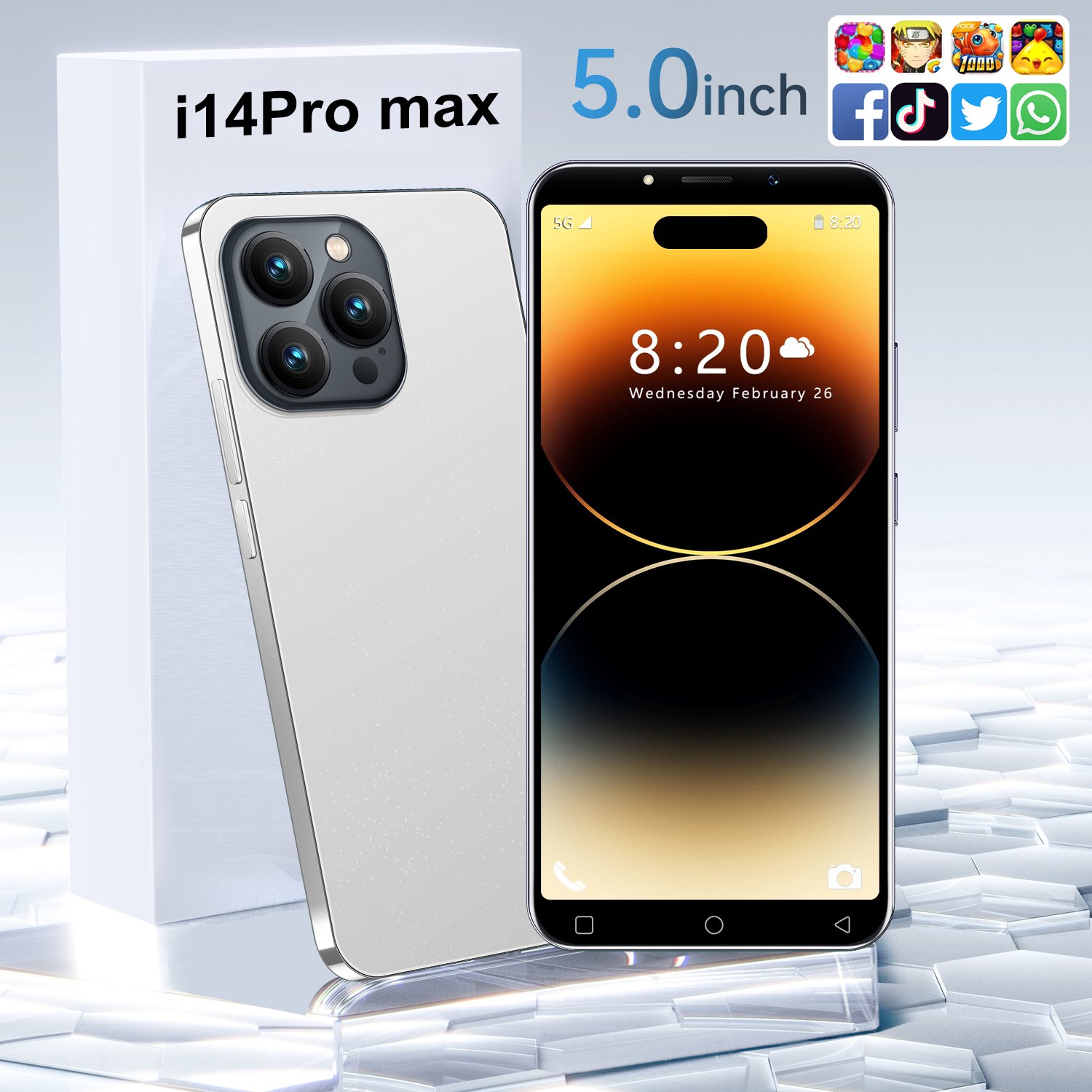 Original New i 14 phone 14 Pro Max Celular 6.8inch screen Dual Sim Smartphone 5g 512gb Mobile Phone for i New Phone 14 Pro Max
